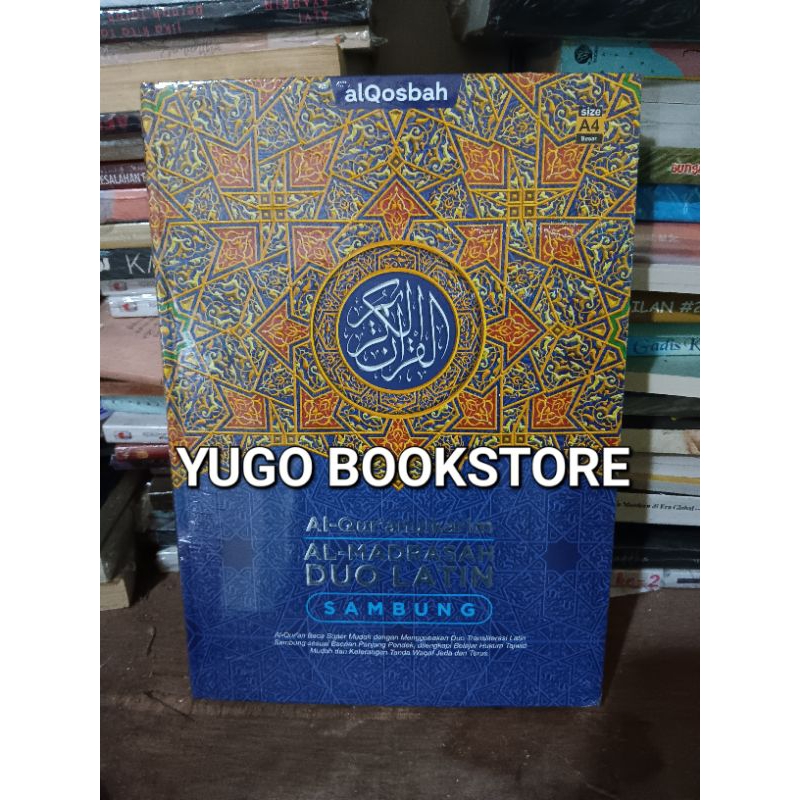 ALQURAN AL-MADRASAH DUO LATIN SAMBUNG ALQOSBAH UKURAN BESAR HARD COVER FULL COLOUR