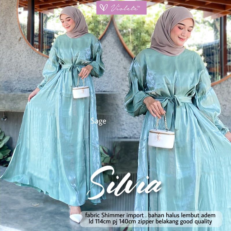 dress Syari/gamis Syari/midi syari silvia ori by violette