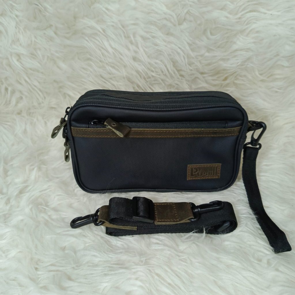 Handbag Clutch Pria Kulit Asli Waterproof Tas Tangan Pusiill
