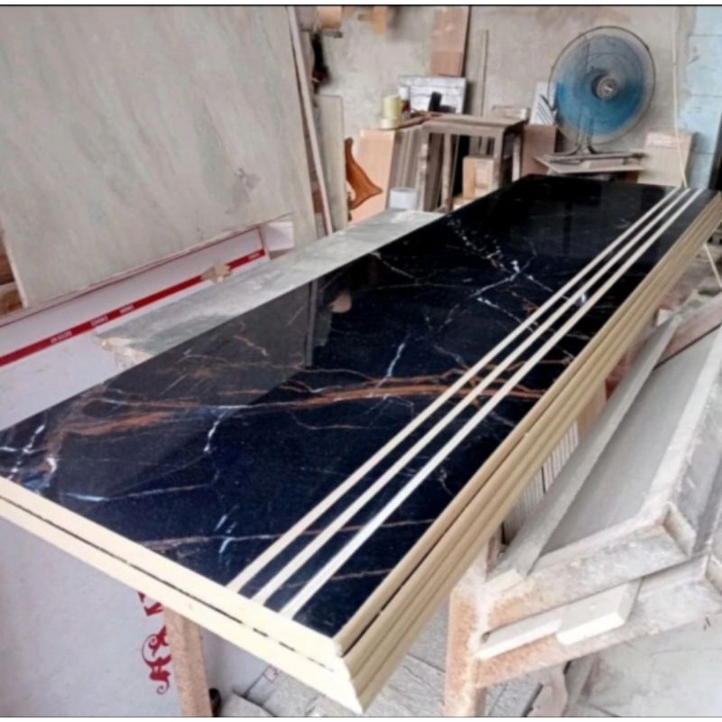 Granit / Keramik Tangga Hitam motif 30x80 20x80/30x120 20x120 Custom
