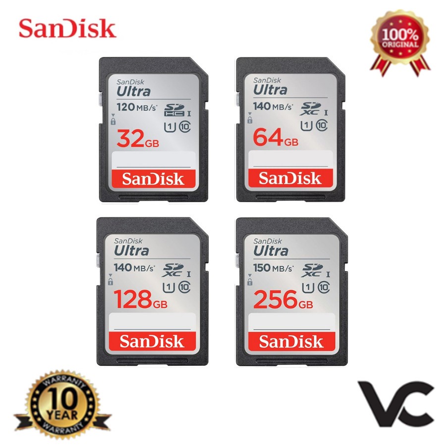 SDCARD SanDisk Ultra 32GB 64GB 128GB 256GB SDHC SDXC Memory SDCARD