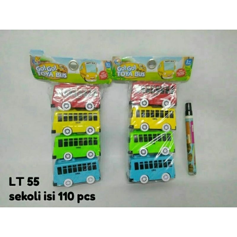 Mainan Anak Murah Mini Bus Toya isi 4pcs LT 55