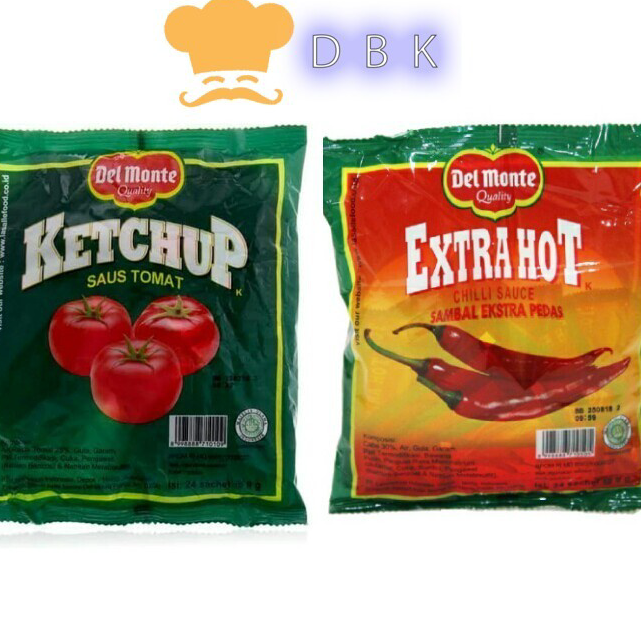 

➚➹✲ Delmonte saus sambal dan tomat1 pak (24 sachet)