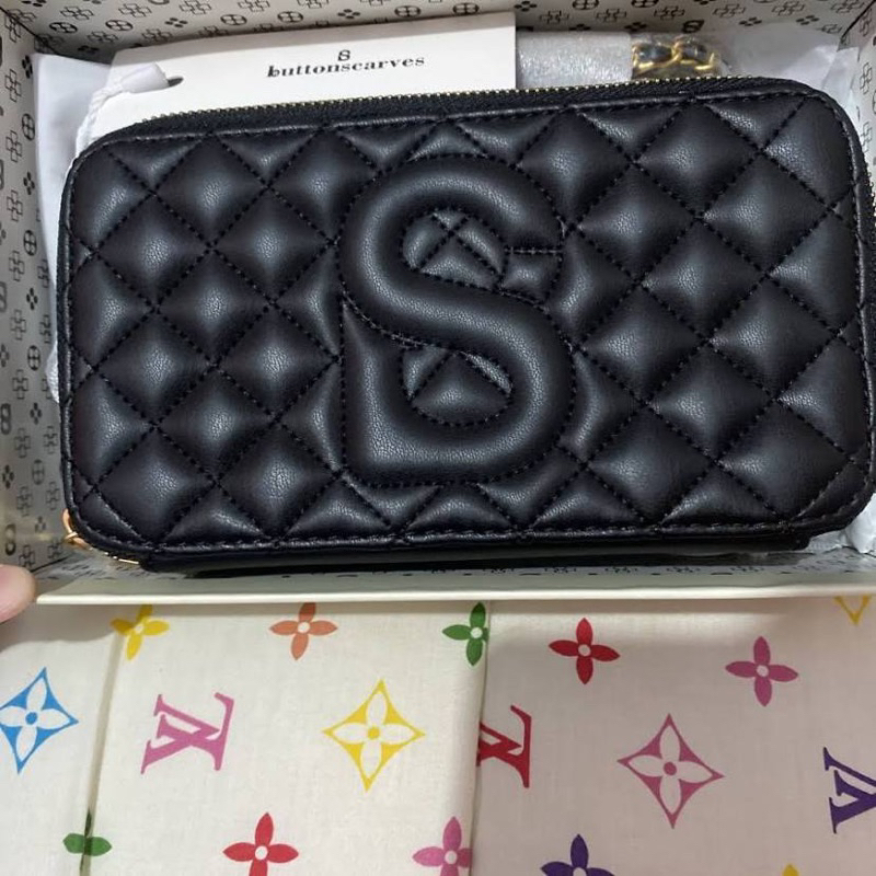 yura bag buttonscarves warna midnight black