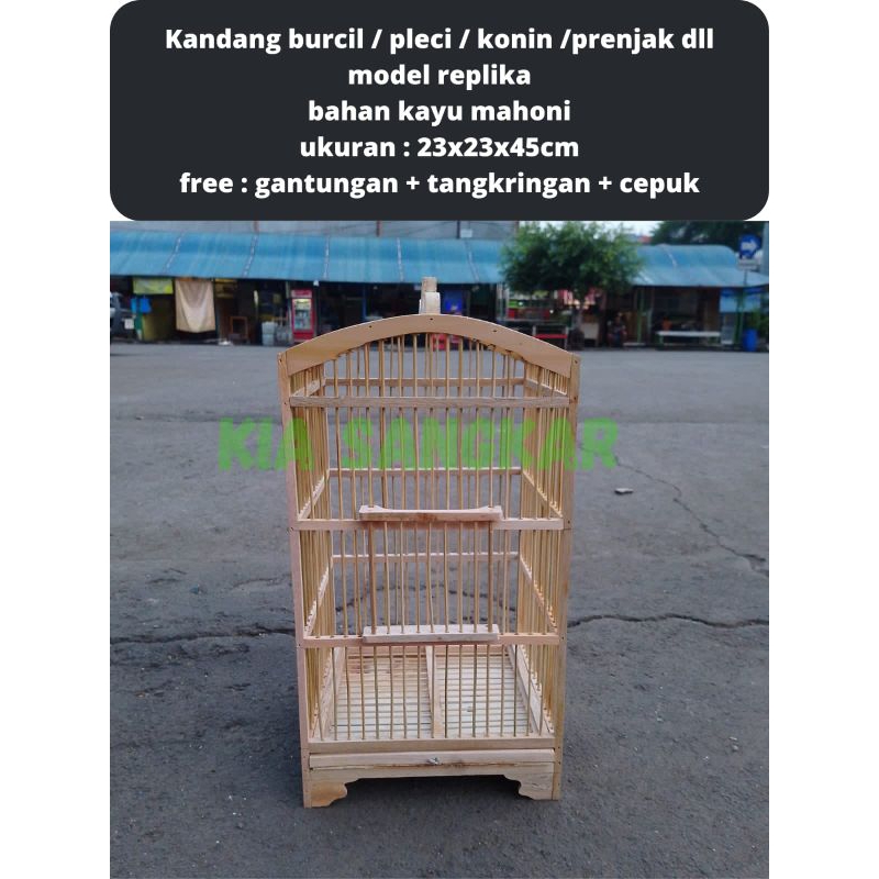 kandang pleci kayu mahoni