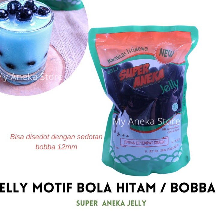 

Ready Stock jelly motif BOLA HITAM / BOBBA “super aneka jelly” / bobba /bubble jelly/ jelly pelangi