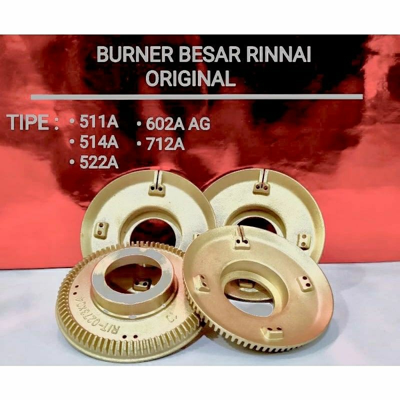 Super tebal Burner Kuningan kompor Rinnai A712 Original