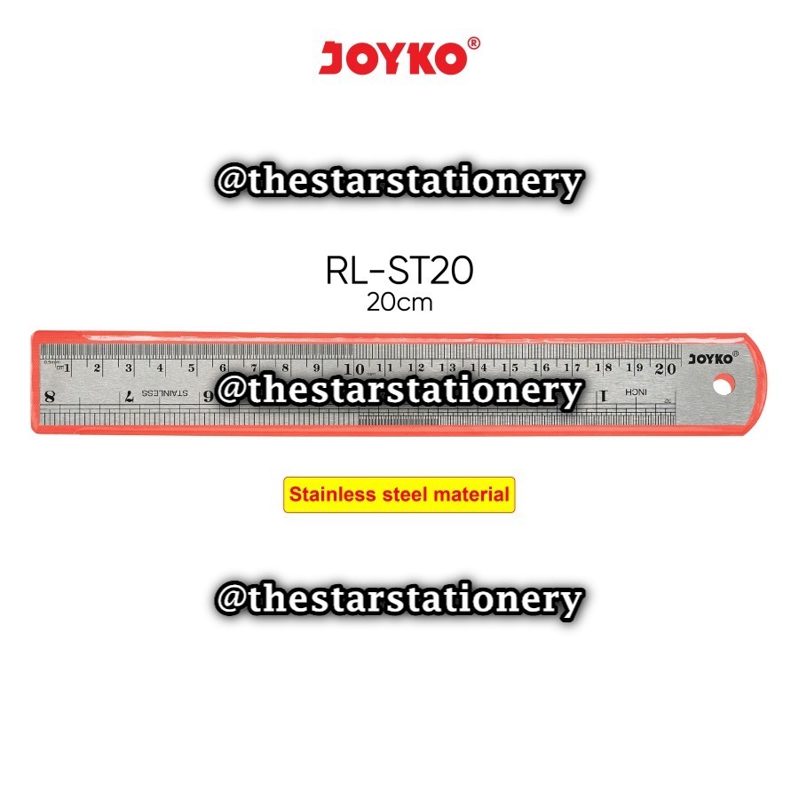 

(1 Biji) GROSIR Penggaris Besi Joyko RL-ST20 20 Cm / Joyko Stainless Steel Ruler Penggaris Besi
