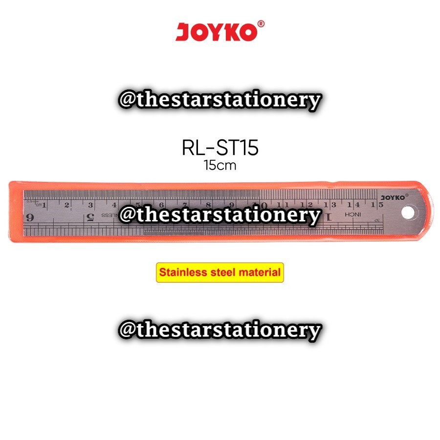 

(1 Biji) GROSIR Penggaris Besi Joyko RL-ST15 15 Cm / Joyko Stainless Steel Ruler Penggaris Besi