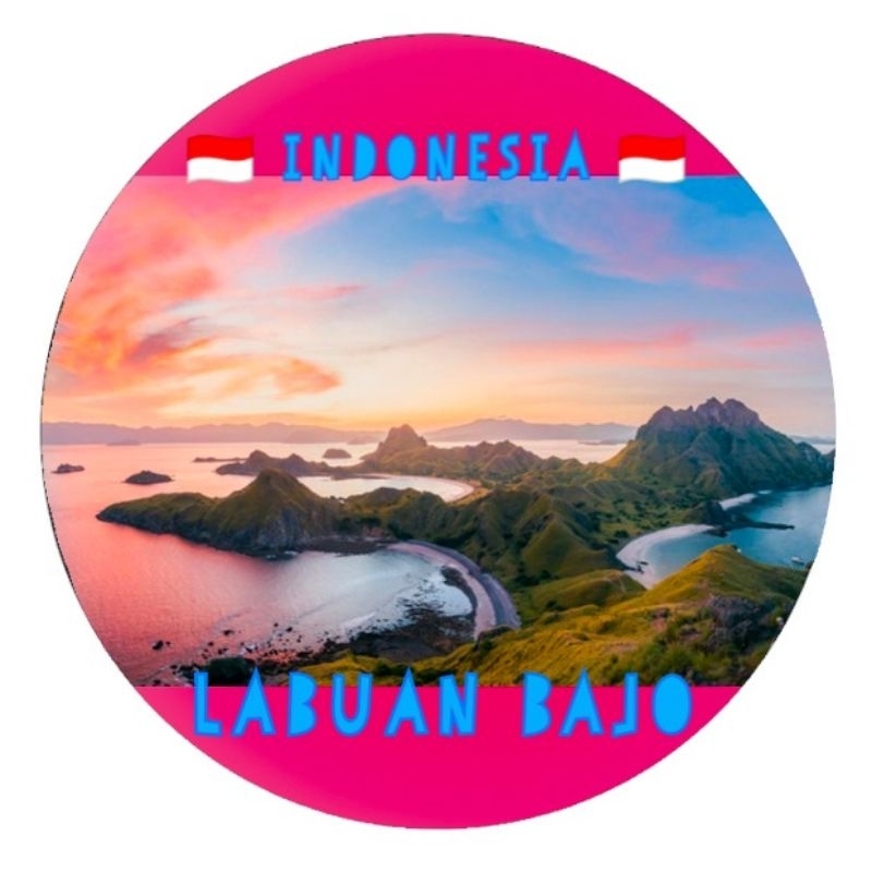 magnet kulkas labuan bajo indonesia tempelan kulkas labuan bajo souvenir