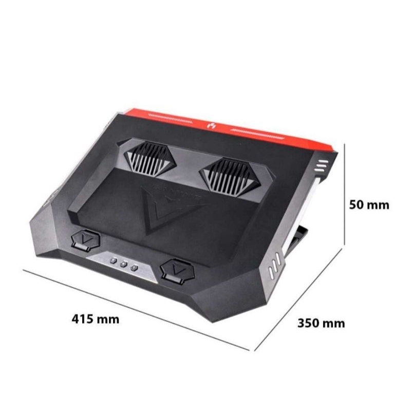 Gaming Cooling Pad Laptop Turbocharged LED Light 2 Fan