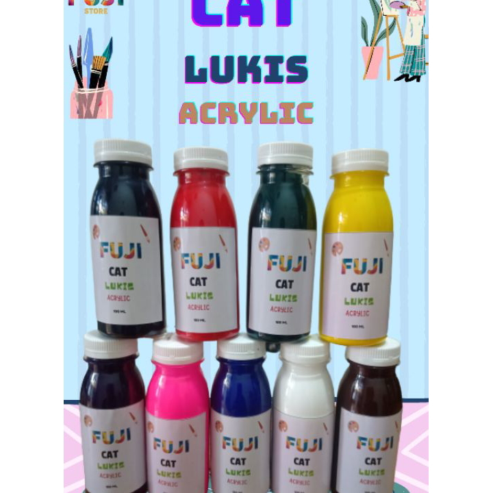 

Ready Stock Cat lukis / cat kanvas acrylic premium 100 ML ( Diskon 50 % di Oktober )