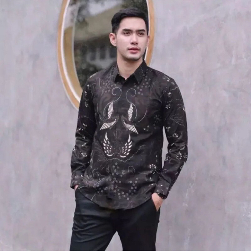 TERBARU Couple sweet || couple batik ayah dan anak cowok BATIK Hitam Bati Hitam Coklat Kemeja Batik Dewasa Kemeja batik kid’s Kemeja
