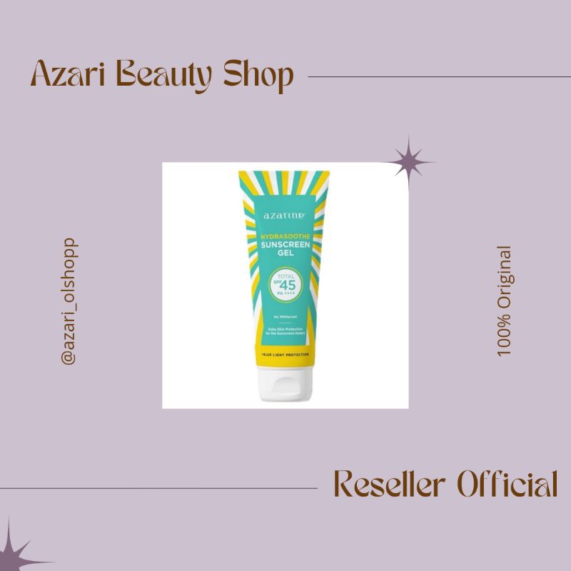 Azarine Hydrasoothe Sunscreen Gel SPF 45 PA ++++ 50 ml - Reseller Official [READY STOCK]