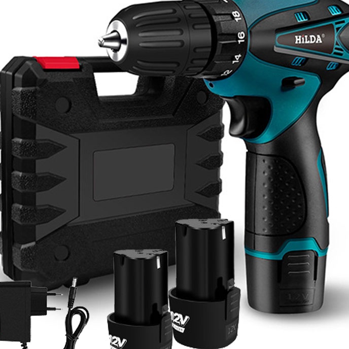 Terbaik.. Perkakas Listrik Bor 12V Mesin Bor Baterai Cordless Bor Listrik Electric Drill Cordless Sc