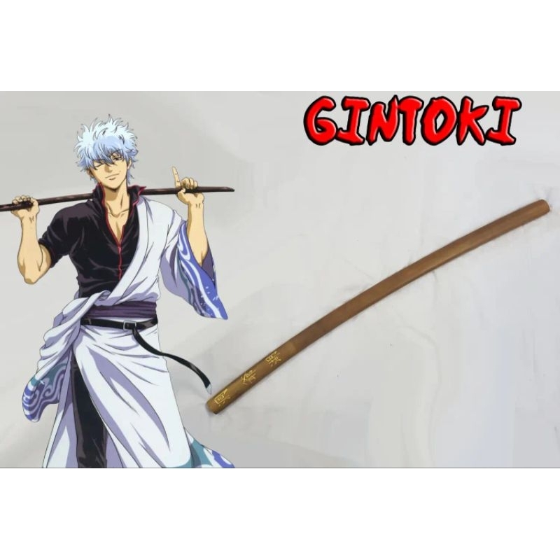 mainan katana kayu anime Gintama Sakata Gintoki Toyako Zatoichi