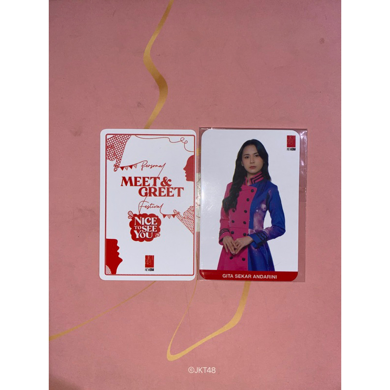 photo card meet and greet JKT48 Gita Sekar andarini