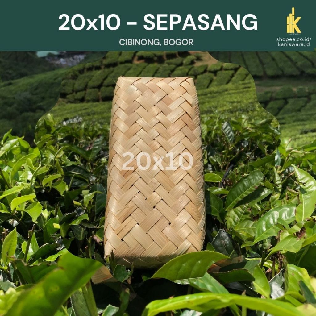 BESEK BAMBU 20x10 CM / BESEK PERSEGI PANJANG / BESEK HAMPERS / BESEK CATERING / WADAH ANYAMAN BAMBU