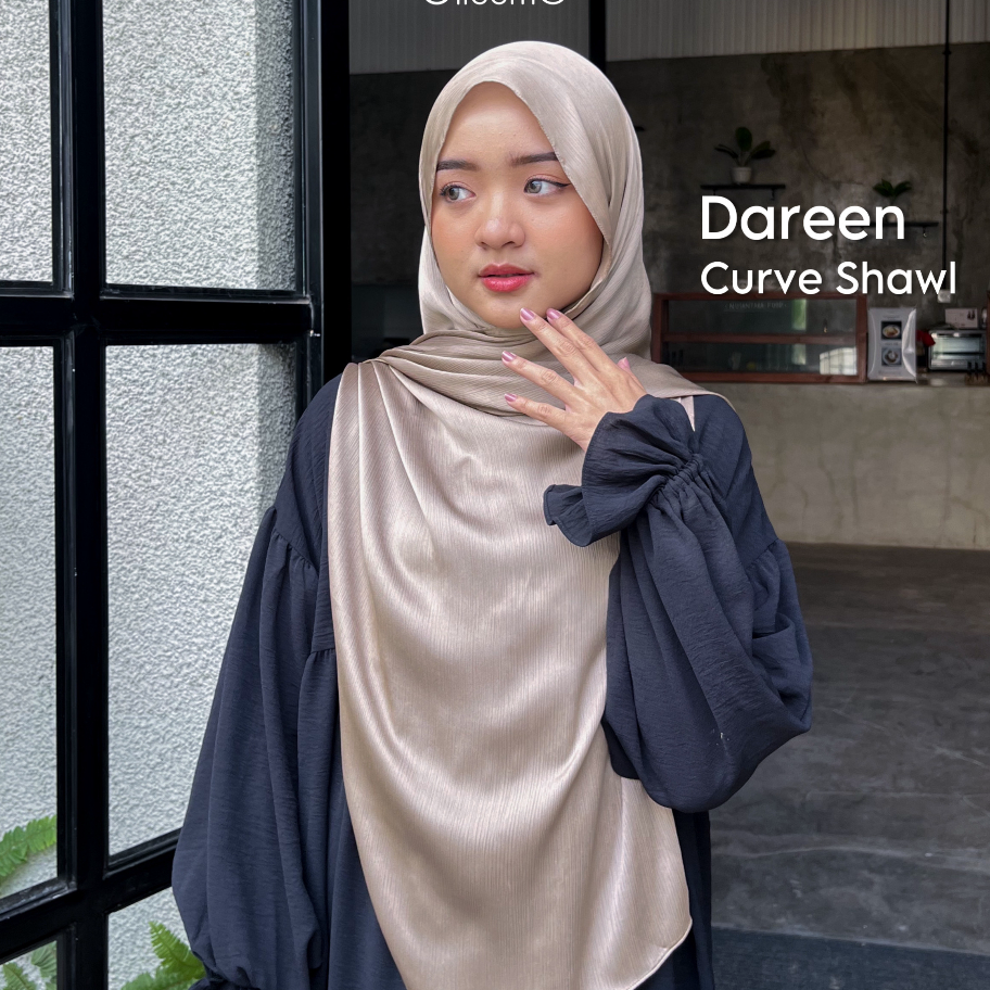 ♜ Blissme - Dareen Curve Shawl | Pashmina silk oval | Pashmina oval ala malaysia | Pashmina Syar’i |