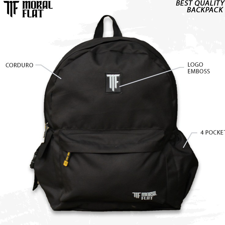 ✾✱ Moral Flat Official-Tas Ransel-Backpack-Black Series