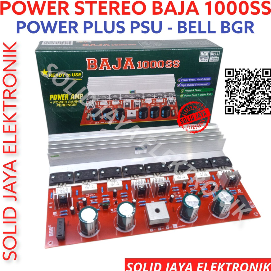 ❤[PROMO ⚡ALE]❤ KIT POWER STEREO BAJA 1000W TR SANKEN II PLUS PSU ELCO DIODA POWER AUDIO AMPLIFIER AM