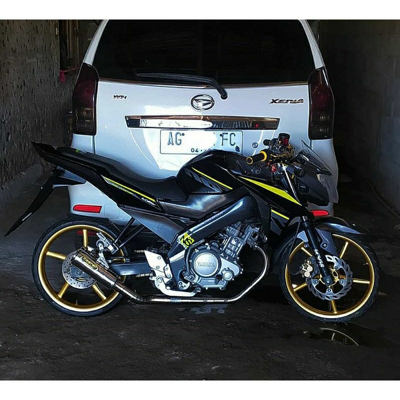 Striping NVA 2016 Stiker lis stiker standar ori Yamaha New Vixion advance 2016 hitam kuning stiker o