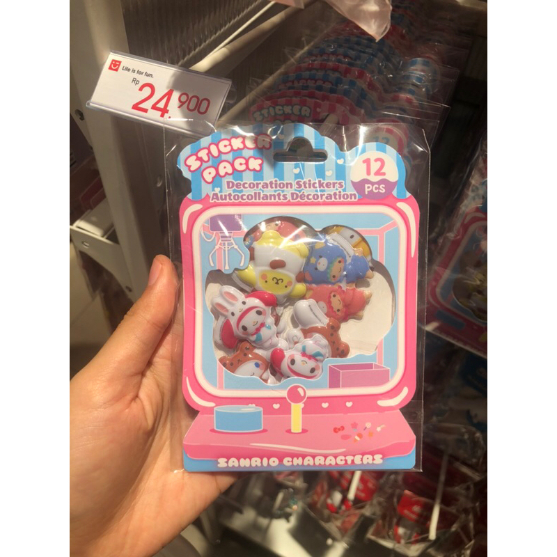 

MINISO X SANRIO characters puffy stickers pack