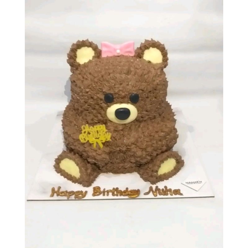 

Cake Ulang Tahun 3D Cake Karakter Teddy Bear