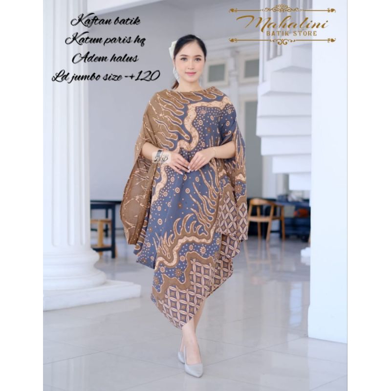 dress Syari/gamis Syari/midi syari/Batik kaftan batik#2 ori by mahalini