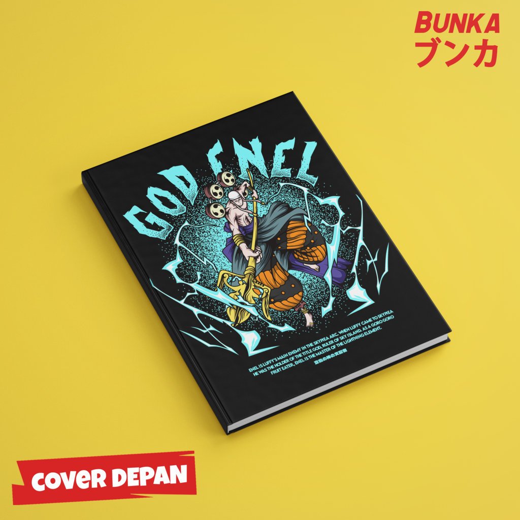 

Note Book Aesthetic Anime One Piece God Enel Design Hardcover A5 Buku Tulis Catatan Notes Agenda Planner Jurnal vintage buku catatan story book kado anniversary valentine cowok cewek murah