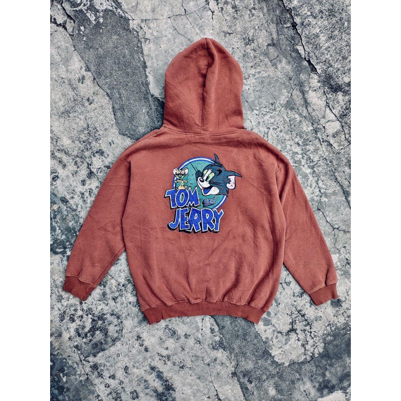 HOODIE TOM AND JERRY DARK BROWN SECOND