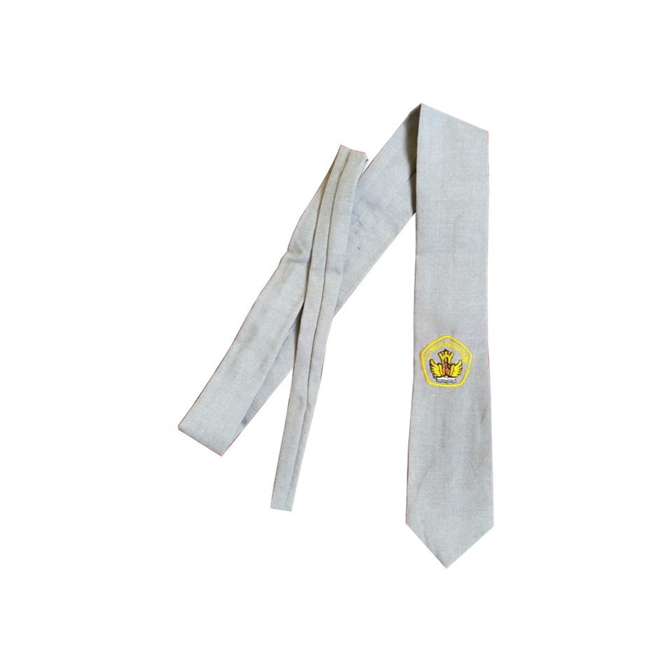 Dasi Tetrek SMK Logo Bordir, Dasi SMA/SMK Abu-Abu