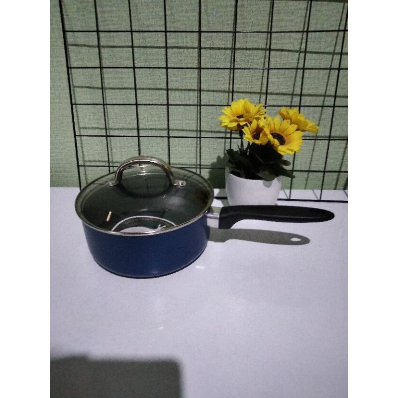 Panci Saucepan 18 Cm tutup kaca Maxim quality Export
