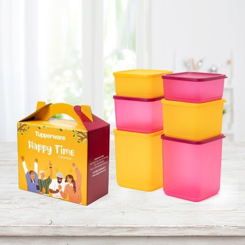 Toples Penyimpanan Kue Kering/Kripik - Maroon Orange  / Happy Time Collection Maroon Orange Tupperwa