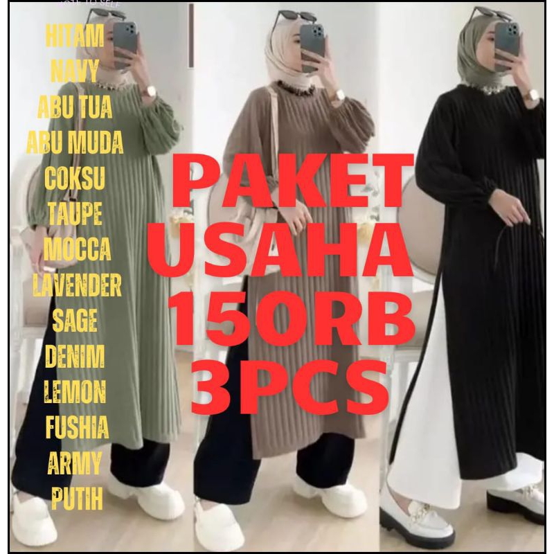 (JF) Tunik Dress Knit Hornet Wanita Premium