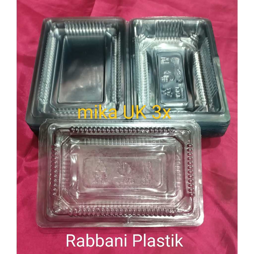 Mika plastik bening ukuran 3x mika kue GX3 mika kemasan kue Mika nasi kuning mika nasi goreng