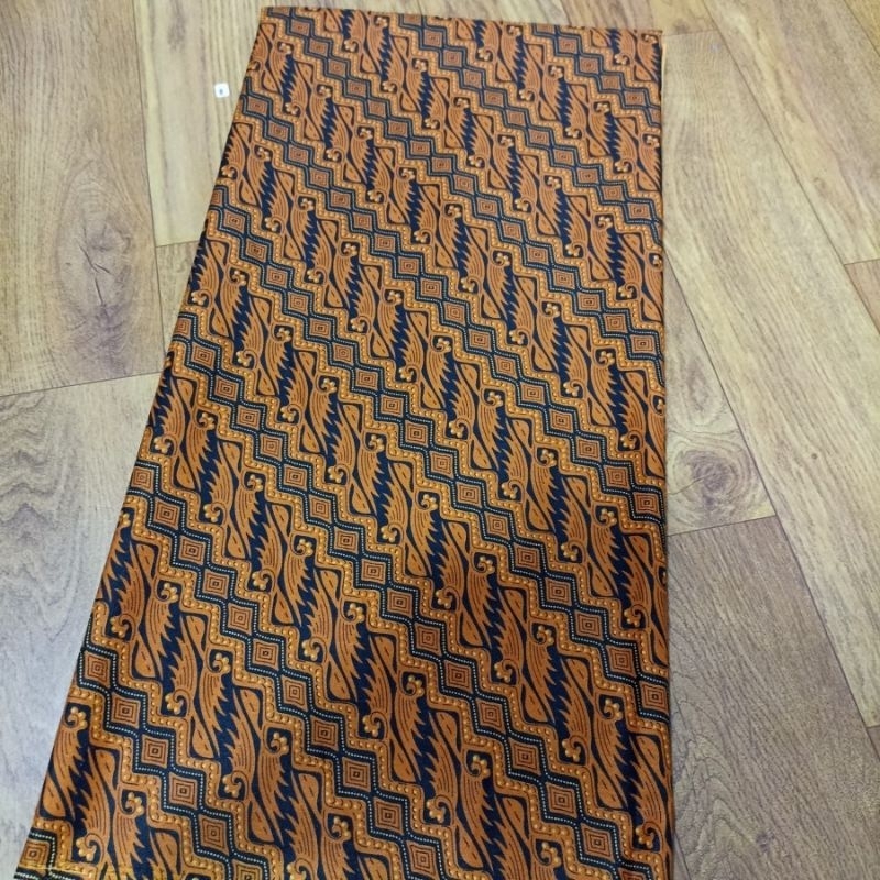 kain jarik batik bahan katun halus motif parang kombinasi latar coklat asli sogan