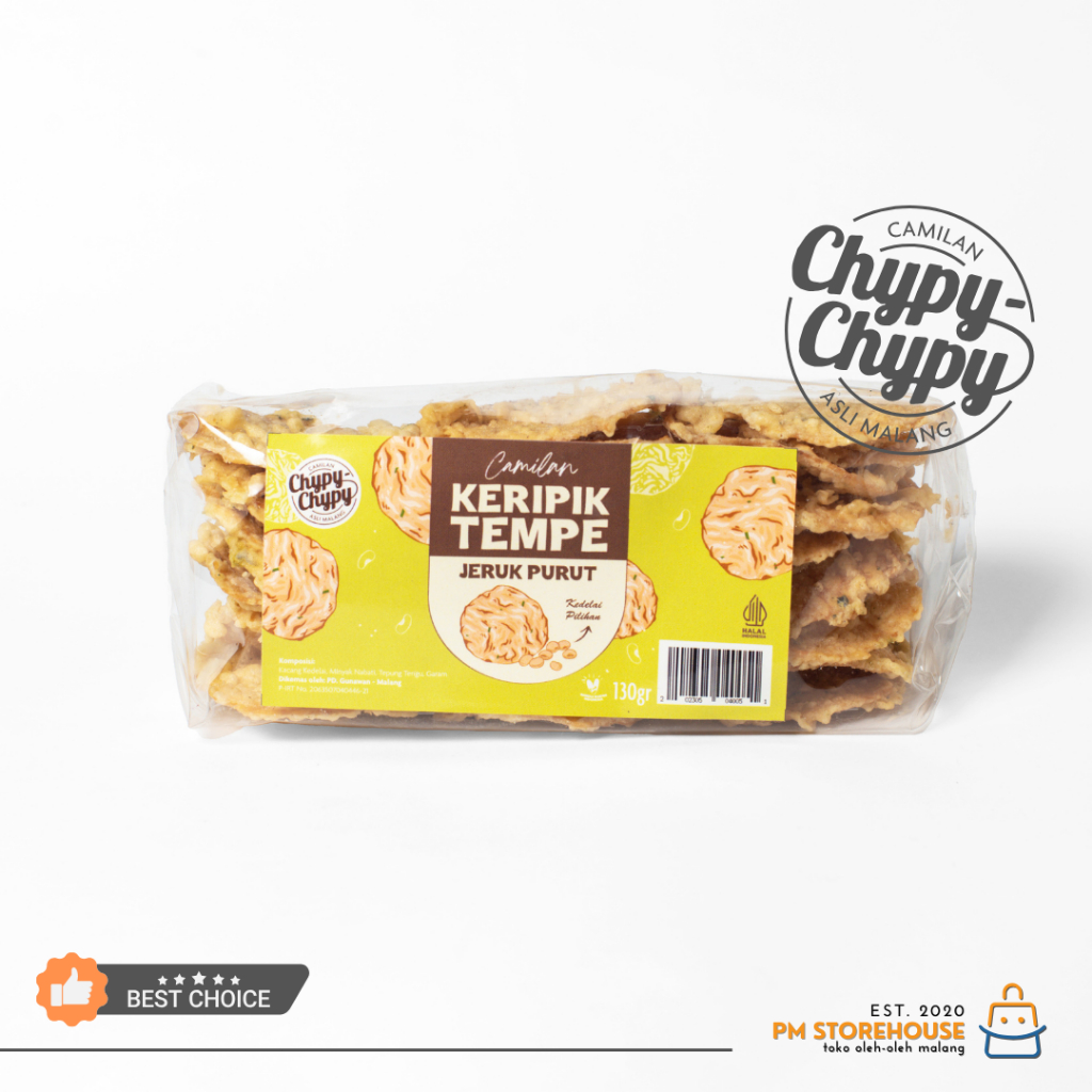 

Keripik Tempe Malang Rasa Jeruk Purut Chypy - Kemasan Kecil
