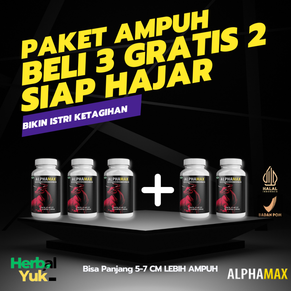 Alphamax Capsule Paket Ampuh Original Obat Pembesar Kelamin Obat Pembesar Obat Ejakulasi Dini Lemah 