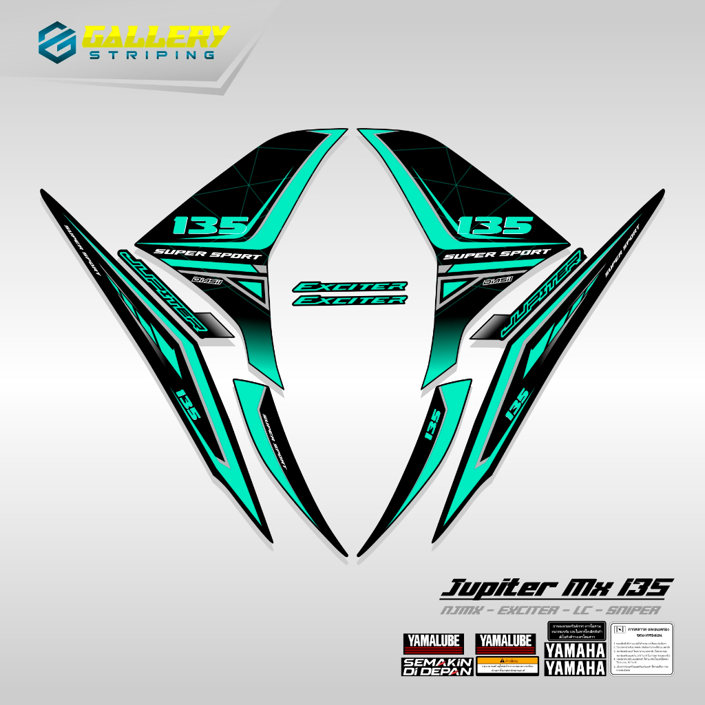 Striping Jupiter MX New 135 Motif 28 Simple Stiker MX 135 Baru Sticker NJMX Exciter Sniper RC LC 135