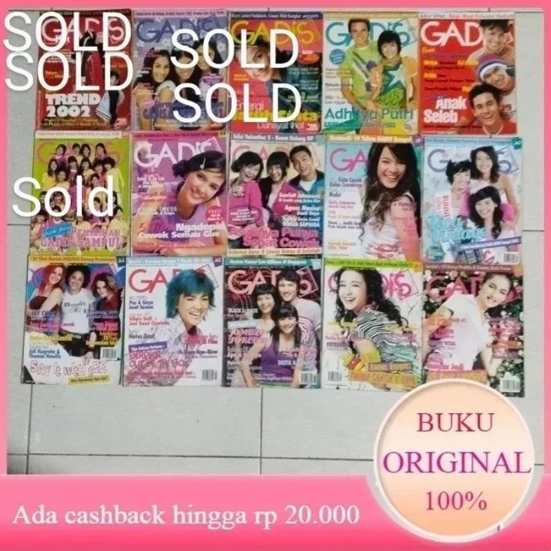 Majalah GADIS Tahun 2000 - 2009 Original Bekas Baca Deskripsi