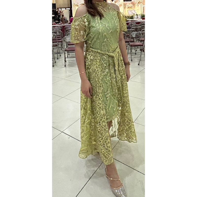 Dress Kondangan Pesta Sage Green