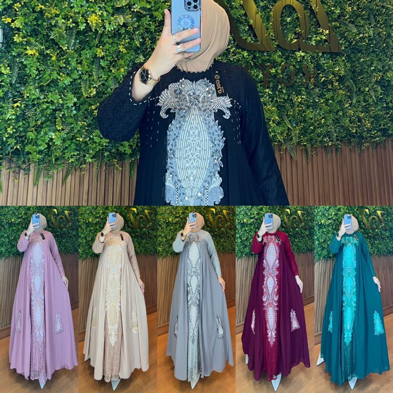 DRESS SABYAN BROKAT MODEL TERBARU