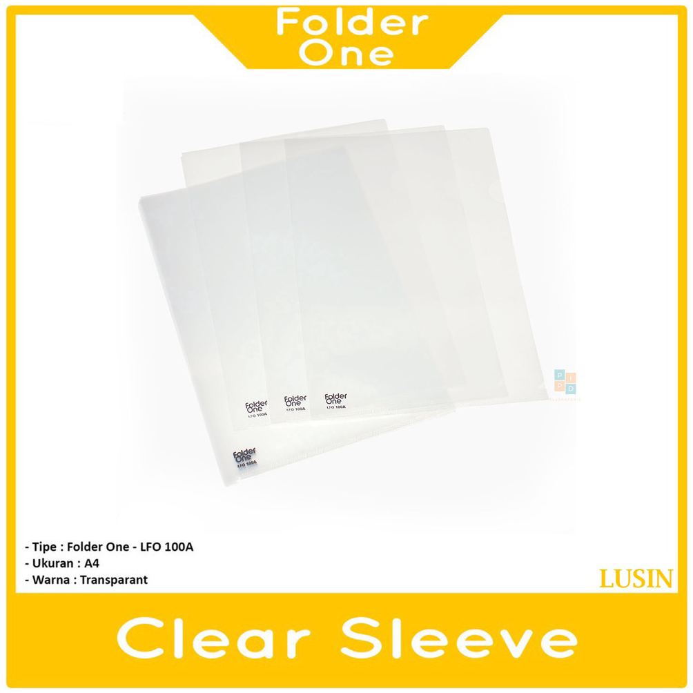 

Import Terlaris Folder One - Map L Bening Transparent A4 Warna - Lusin