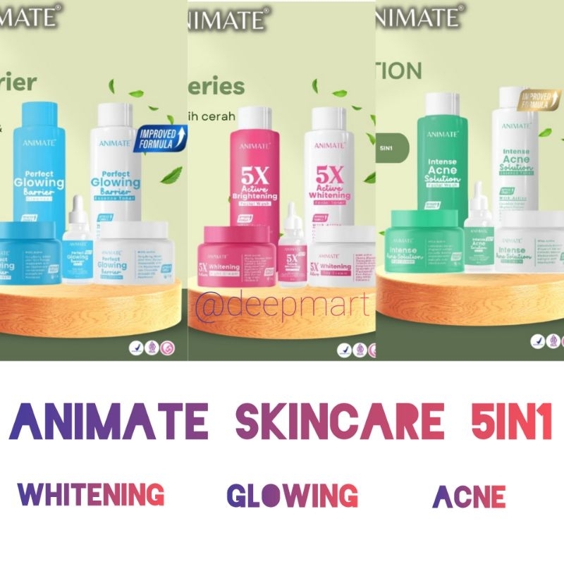 ANIMATE SKINCARE 5IN1- animate skincare whitening glowing acne