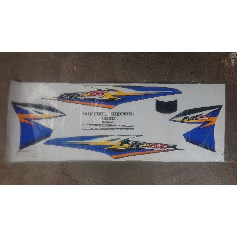 Lis Body-Sticker-Striping-Stripping-Stripe Honda New Supra Fit-Fit S 2006-2008 Biru Kuning Hitam Ori