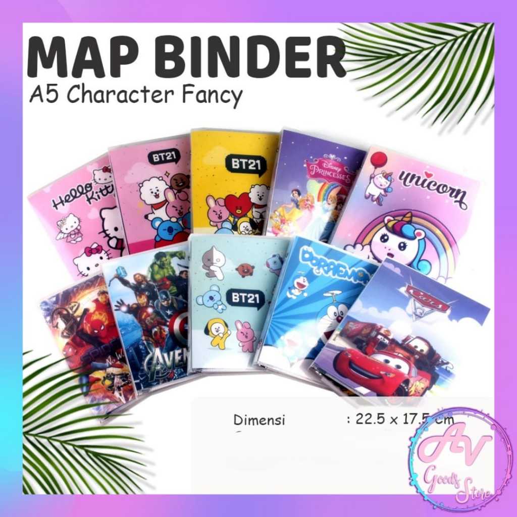 

map binder / binder note / map binder A5 / map binder karakter fancy A5