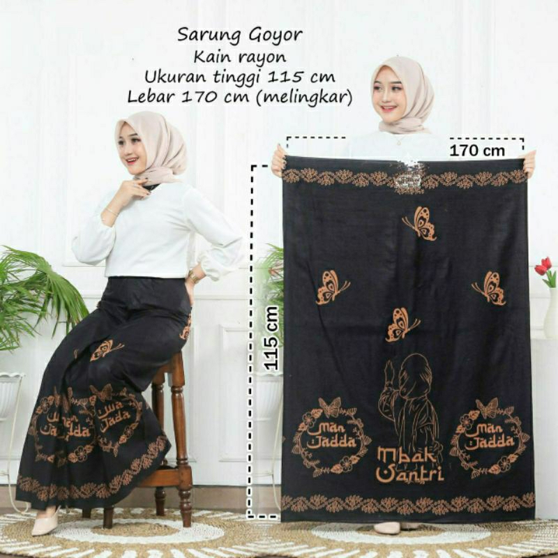 Sarung Muza Pekalongan / Sarung Muza monochrome / sarung mbak santri / sarung batik asli Pekalongan