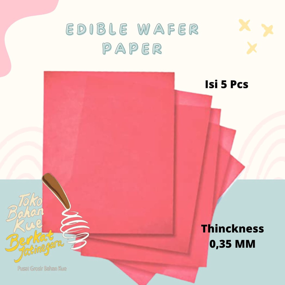 

✔️Splash⚡ EDIBLE WAFER PAPER / KERTAS WAFER ISI 5 PCS