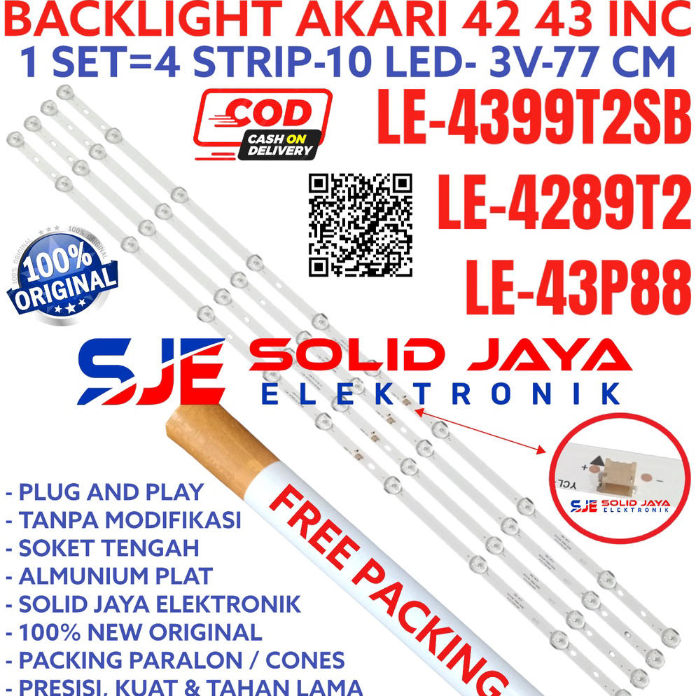 ✔️Splash⚡ BACKLIGHT TV AKARI 42 43 INC LE 4399T2SB 4289T2 43P88 LE4399T2SB LE4289T2 LE43P88 LAMPU BL